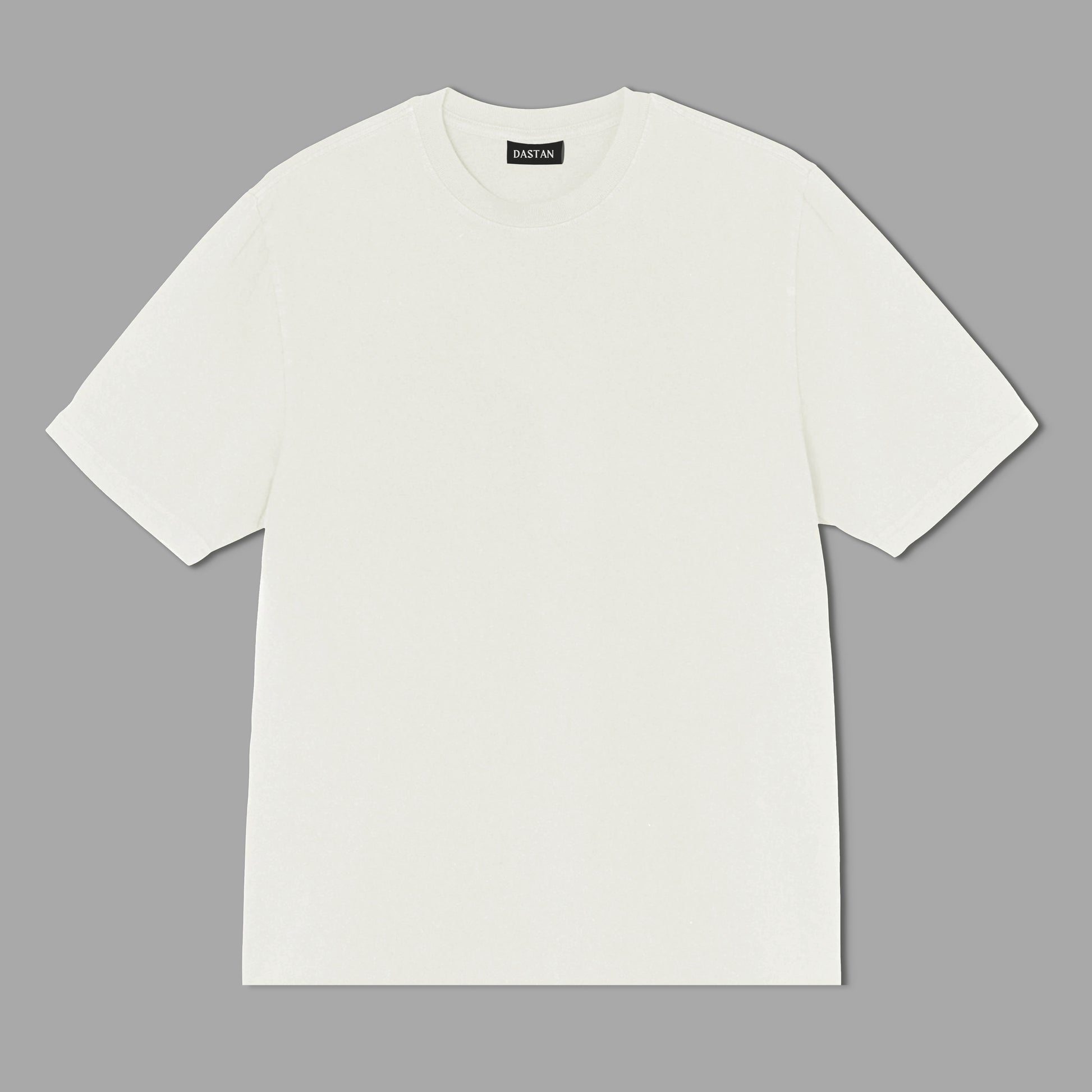 the solid off white boxy fit tee
